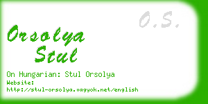 orsolya stul business card